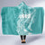 Polynesian Women's Day Hooded Blanket Plumeria Passion - Teal LT7 - Polynesian Pride