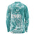 Polynesian Women's Day Long Sleeve Shirt Plumeria Passion - Teal LT7 - Polynesian Pride