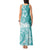 Polynesian Women's Day Tank Maxi Dress Plumeria Passion - Teal LT7 - Polynesian Pride