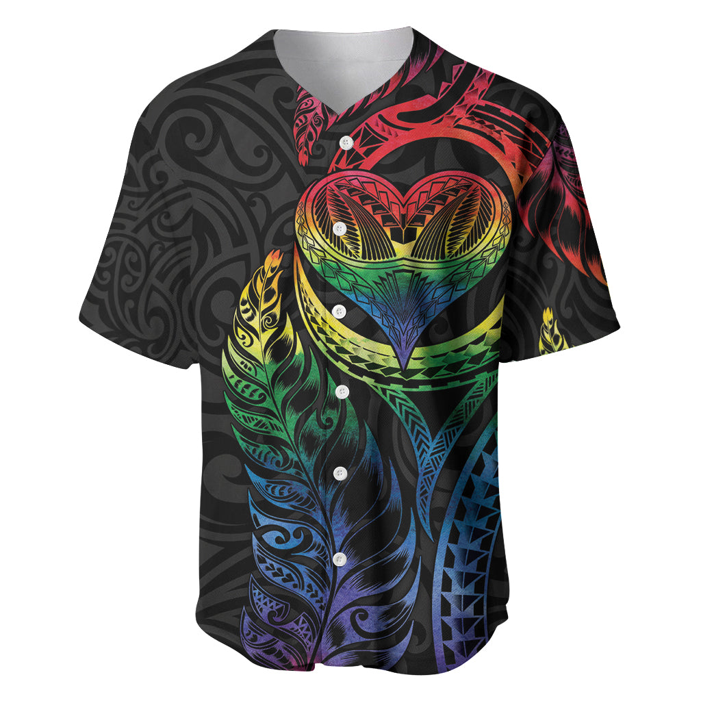 New Zealand Pride Baseball Jersey Takatapui Rainbow Fern