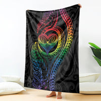 New Zealand Pride Blanket Takatapui Rainbow Fern LT7 - Polynesian Pride