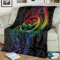New Zealand Pride Blanket Takatapui Rainbow Fern LT7 - Polynesian Pride