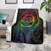 New Zealand Pride Blanket Takatapui Rainbow Fern LT7 - Polynesian Pride