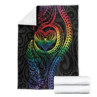 New Zealand Pride Blanket Takatapui Rainbow Fern LT7 - Polynesian Pride