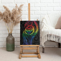 New Zealand Pride Canvas Wall Art Takatapui Rainbow Fern LT7 - Polynesian Pride