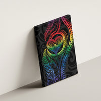 New Zealand Pride Canvas Wall Art Takatapui Rainbow Fern LT7 - Polynesian Pride