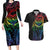 New Zealand Pride Couples Matching Long Sleeve Bodycon Dress and Hawaiian Shirt Takatapui Rainbow Fern