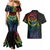 New Zealand Pride Couples Matching Mermaid Dress and Hawaiian Shirt Takatapui Rainbow Fern