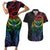 New Zealand Pride Couples Matching Short Sleeve Bodycon Dress and Hawaiian Shirt Takatapui Rainbow Fern