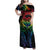 New Zealand Pride Family Matching Off Shoulder Maxi Dress and Hawaiian Shirt Takatapui Rainbow Fern