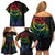 New Zealand Pride Family Matching Off Shoulder Short Dress and Hawaiian Shirt Takatapui Rainbow Fern