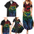 New Zealand Pride Family Matching Summer Maxi Dress and Hawaiian Shirt Takatapui Rainbow Fern