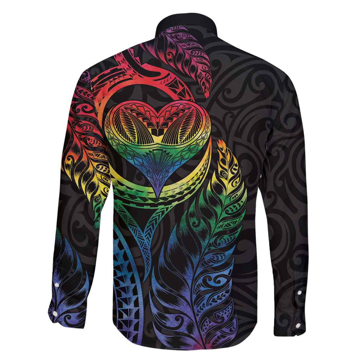 New Zealand Pride Family Matching Summer Maxi Dress and Hawaiian Shirt Takatapui Rainbow Fern