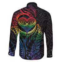 New Zealand Pride Family Matching Summer Maxi Dress and Hawaiian Shirt Takatapui Rainbow Fern