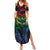 New Zealand Pride Family Matching Summer Maxi Dress and Hawaiian Shirt Takatapui Rainbow Fern