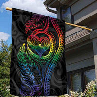 New Zealand Pride Garden Flag Takatapui Rainbow Fern LT7 - Polynesian Pride