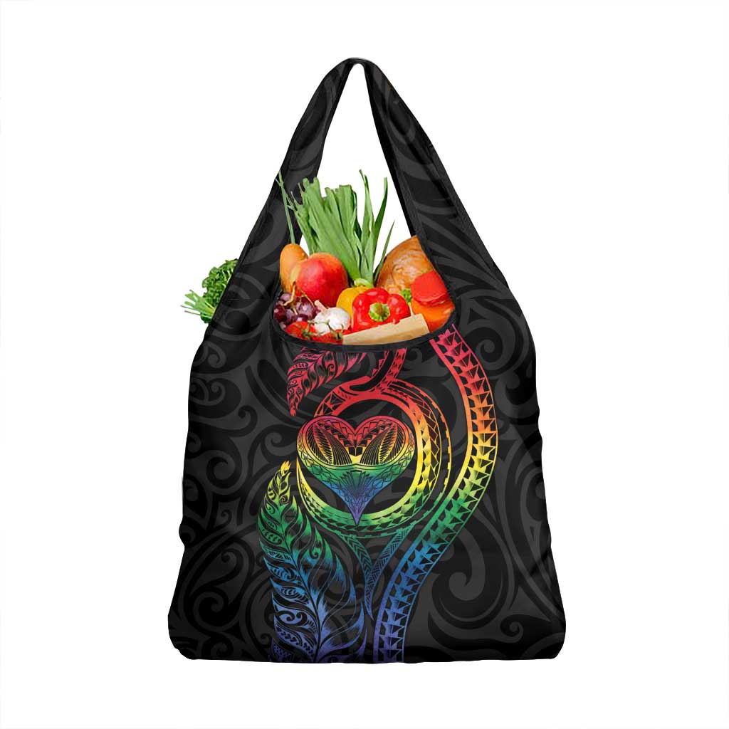 New Zealand Pride Grocery Bag Takatapui Rainbow Fern LT7 1-pack One Size Colorful - Polynesian Pride