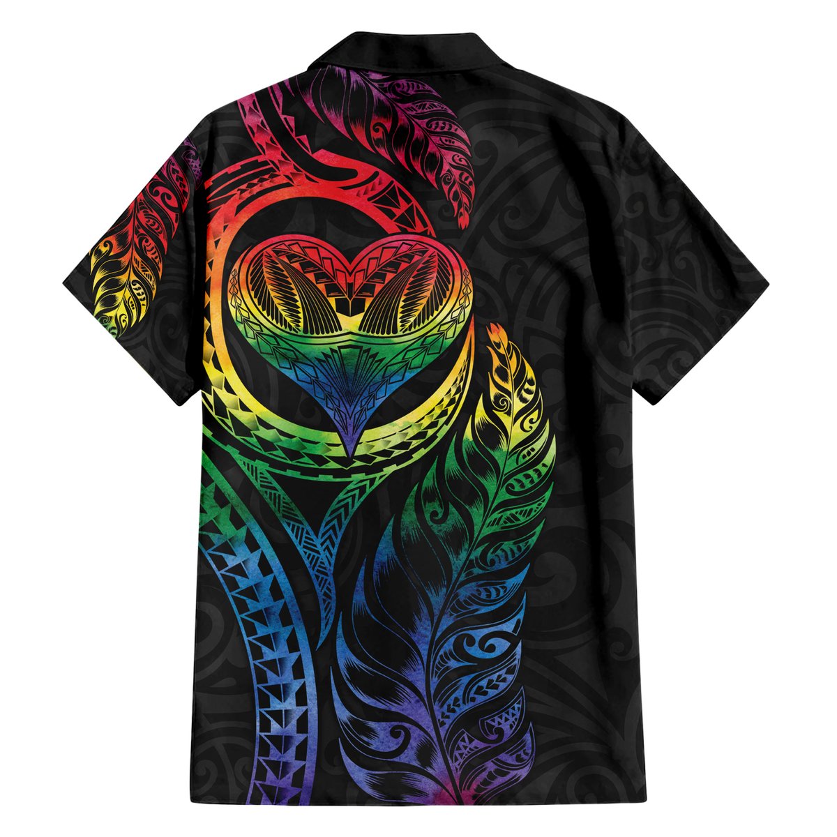 New Zealand Pride Hawaiian Shirt Takatapui Rainbow Fern LT7 - Polynesian Pride