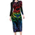 New Zealand Pride Long Sleeve Bodycon Dress Takatapui Rainbow Fern