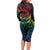 New Zealand Pride Long Sleeve Bodycon Dress Takatapui Rainbow Fern