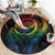 New Zealand Pride Round Carpet Takatapui Rainbow Fern