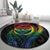 New Zealand Pride Round Carpet Takatapui Rainbow Fern