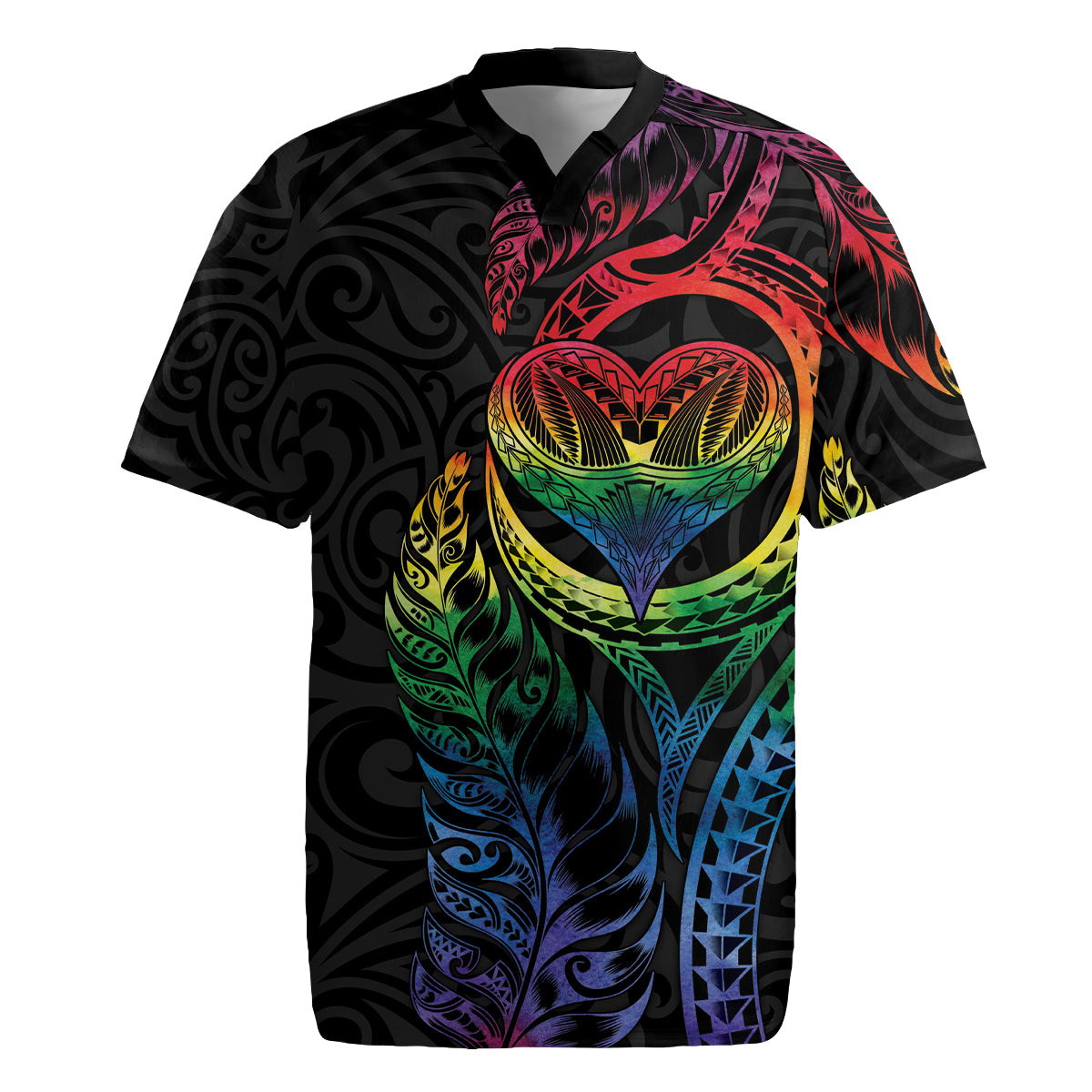 New Zealand Pride Rugby Jersey Takatapui Rainbow Fern