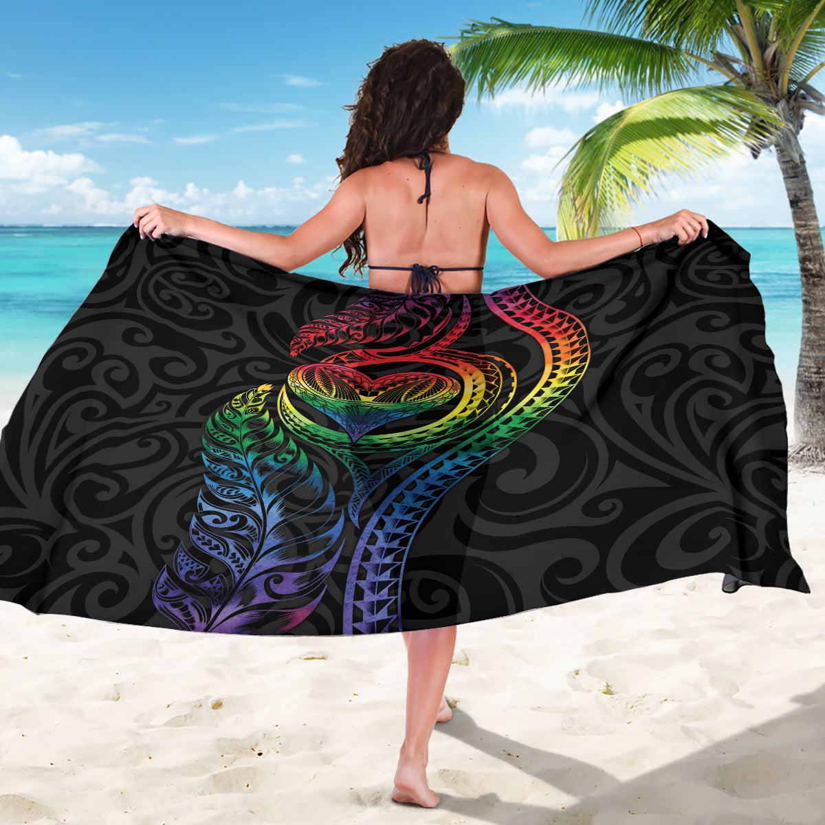 New Zealand Pride Sarong Takatapui Rainbow Fern