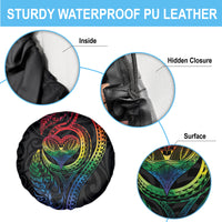 New Zealand Pride Spare Tire Cover Takatapui Rainbow Fern LT7 - Polynesian Pride