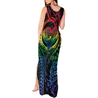 New Zealand Pride Tank Maxi Dress Takatapui Rainbow Fern