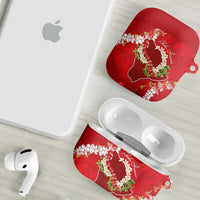 Hawaii Island Flowers Lei AirPods Case Ohia Lehua Scarlet Red LT7 - Polynesian Pride