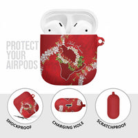 Hawaii Island Flowers Lei AirPods Case Ohia Lehua Scarlet Red LT7 - Polynesian Pride