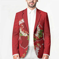 Hawaii Island Flowers Lei Blazer Ohia Lehua Scarlet Red LT7 - Polynesian Pride