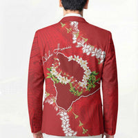 Hawaii Island Flowers Lei Blazer Ohia Lehua Scarlet Red LT7 - Polynesian Pride
