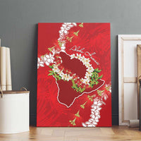 Hawaii Island Flowers Lei Canvas Wall Art Ohia Lehua Scarlet Red LT7 - Polynesian Pride