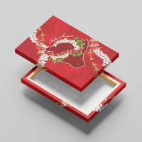 Hawaii Island Flowers Lei Canvas Wall Art Ohia Lehua Scarlet Red LT7 - Polynesian Pride