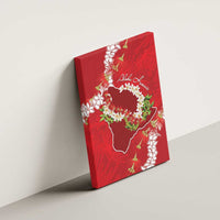 Hawaii Island Flowers Lei Canvas Wall Art Ohia Lehua Scarlet Red LT7 - Polynesian Pride