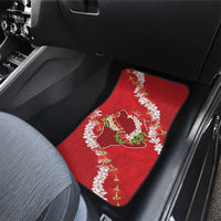 Hawaii Island Flowers Lei Car Mats Ohia Lehua Scarlet Red LT7 - Polynesian Pride