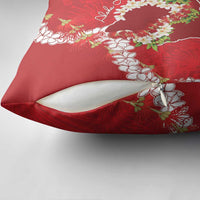 Hawaii Island Flowers Lei Pillow Cover Ohia Lehua Scarlet Red LT7 - Polynesian Pride