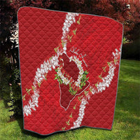Hawaii Island Flowers Lei Quilt Ohia Lehua Scarlet Red LT7 - Polynesian Pride