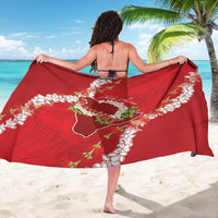 Hawaii Island Flowers Lei Sarong Ohia Lehua Scarlet Red LT7 - Polynesian Pride