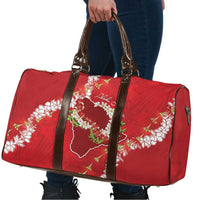 Hawaii Island Flowers Lei Travel Bag Ohia Lehua Scarlet Red