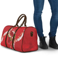 Hawaii Island Flowers Lei Travel Bag Ohia Lehua Scarlet Red