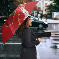 Hawaii Island Flowers Lei Umbrella Ohia Lehua Scarlet Red LT7 - Polynesian Pride