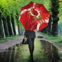 Hawaii Island Flowers Lei Umbrella Ohia Lehua Scarlet Red LT7 - Polynesian Pride
