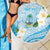 Guam Chamorro Guasali Flowers Beach Blanket Aqua Gradient LT7