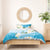 Guam Chamorro Guasali Flowers Bedding Set Aqua Gradient LT7