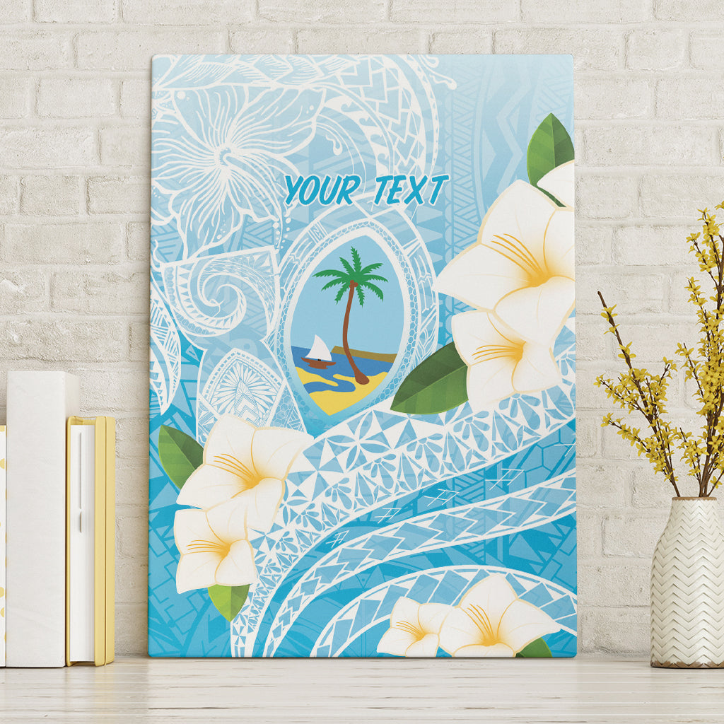 Guam Chamorro Guasali Flowers Canvas Wall Art Aqua Gradient LT7