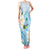 Guam Chamorro Guasali Flowers Family Matching Tank Maxi Dress and Hawaiian Shirt Aqua Gradient