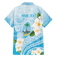 Guam Chamorro Guasali Flowers Hawaiian Shirt Aqua Gradient